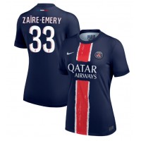 Paris Saint-Germain Warren Zaire-Emery #33 Domáci Ženy futbalový dres 2024-25 Krátky Rukáv